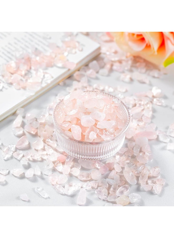 Rose Quartz Natural Stone Pre-Drilled Chips Beads for décor, Plants, Jewelry Making, Boho, Riki, Chakra Healing, Handcrafted, 50 Pieces - Image 3